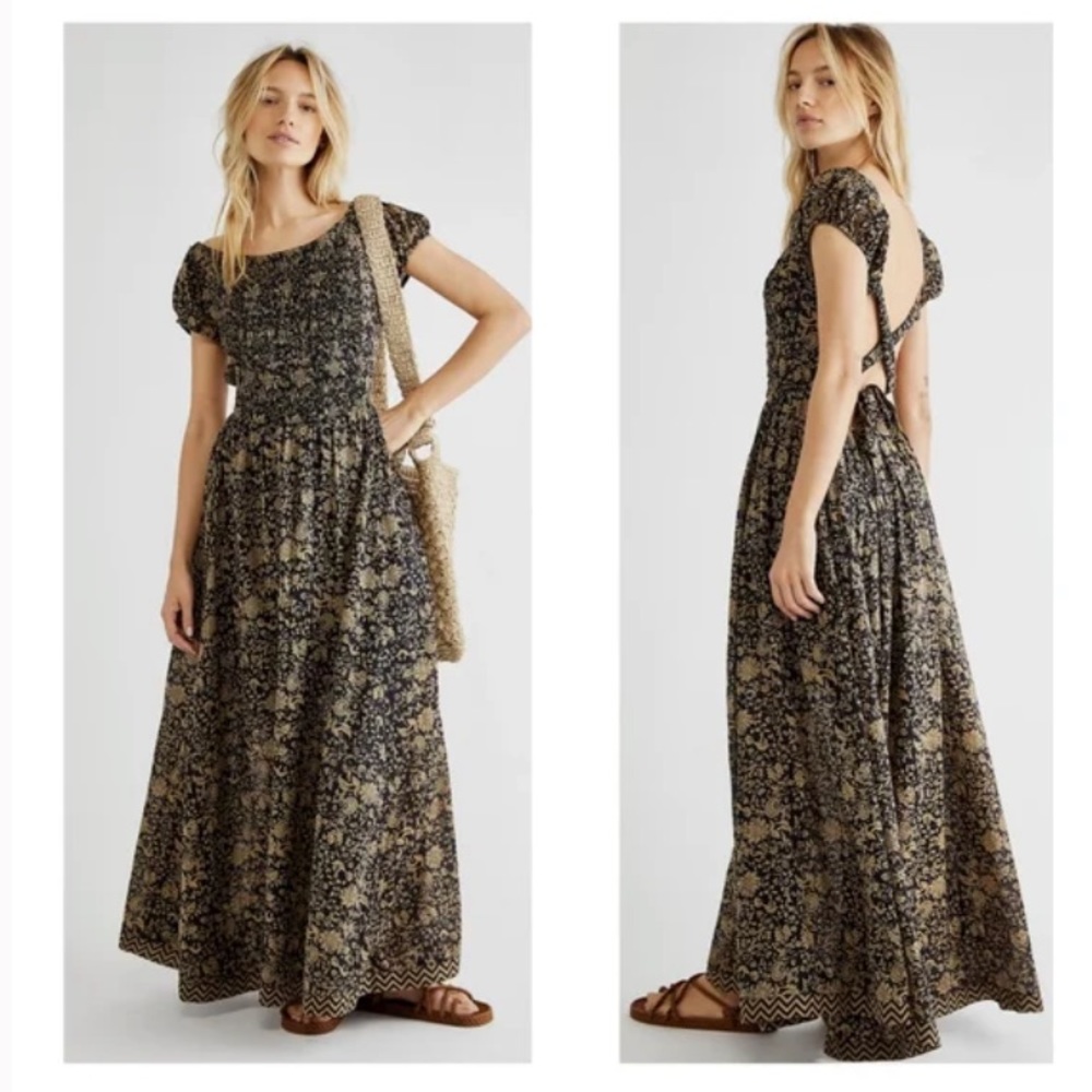 Free People Ultraviolet Floral Maxi Dress